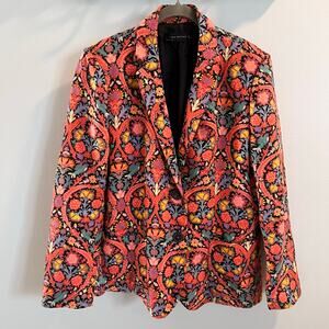 Zara Bloggers Multicolor Floral Blazer Jacket Size L